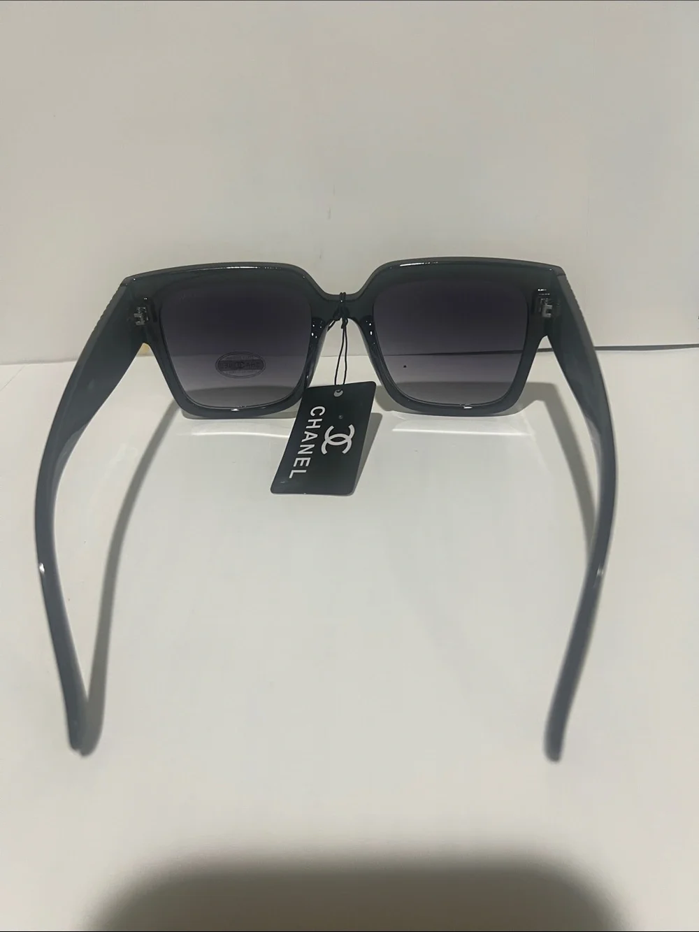 CHANEL Black Square Gradient Lens Sunglasses